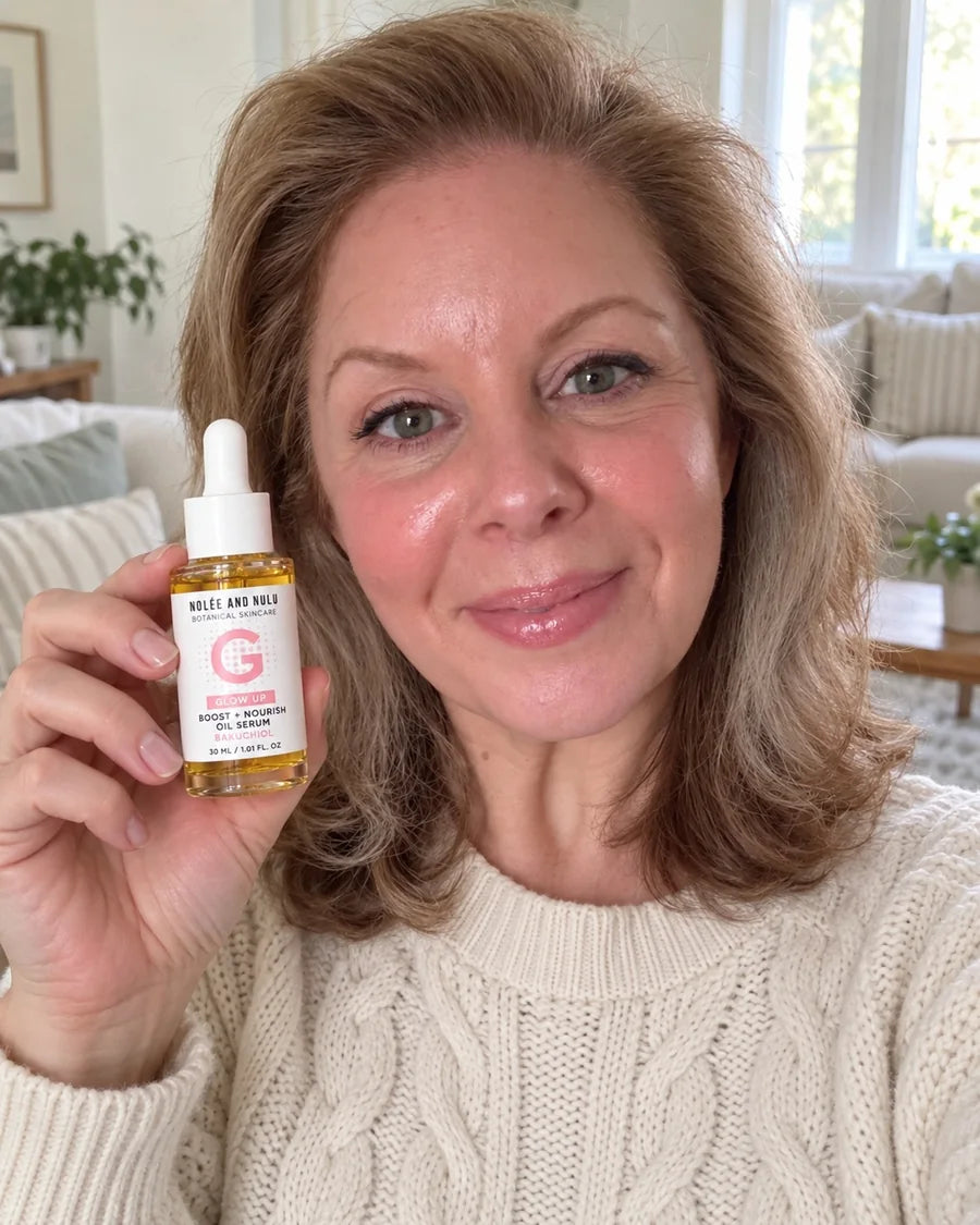 Marloes met het Bakuchiol Oil Serum